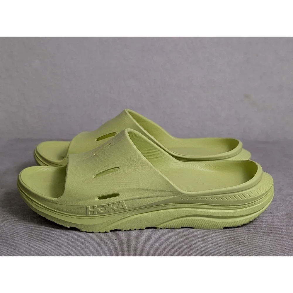 Hoka Ora Recovery Slide 3 Lime Green Mens Size 13 Slip On Sandals 1134527